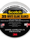 Scotch® #35 Electrical Tape, 10828-DL-2W, 0.75 in x 66 ft x 7 mil, White, 10/case