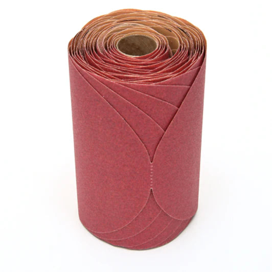 3M™ Red Abrasive Stikit™ Disc, 01114, 6 in, P120 grade, 100 discs per roll, 6 rolls per case