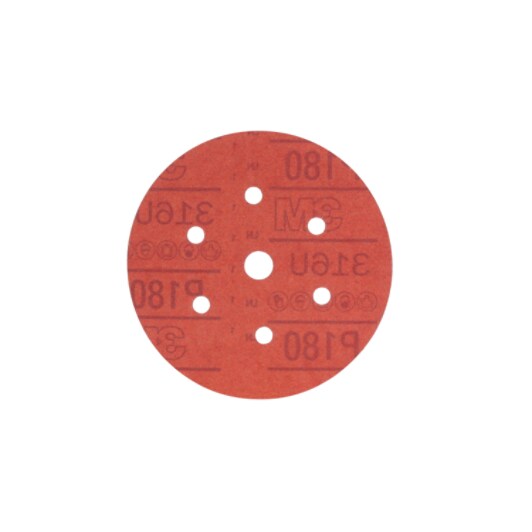 3M™ Hookit™ Red Abrasive Disc Dust Free, 01143, 6 in, P180, 50 discs per carton, 6 cartons per case