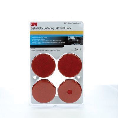 3M 01411 Coated Brake Rotor Surface Conditioning Disc Refill Pack, 3 in Dia, 120 Grit, Brown - part 1411