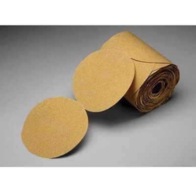 3M 01420 216U Series Abrasive Disc Roll, 5 in Dia, P320 Grit, PSA, Gold - part 1420