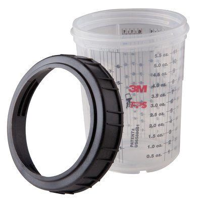 3M PPS™ 16115 Mini Cup and Collar, 200 mL, For Use With PPS™ Paint Preparation Systems - part 16115