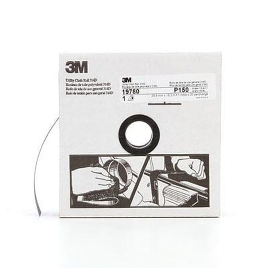 3M Utility Cloth Roll 314D, P150 J-weight, 1 in x 20 yd, 5 ea/Case - part 19780