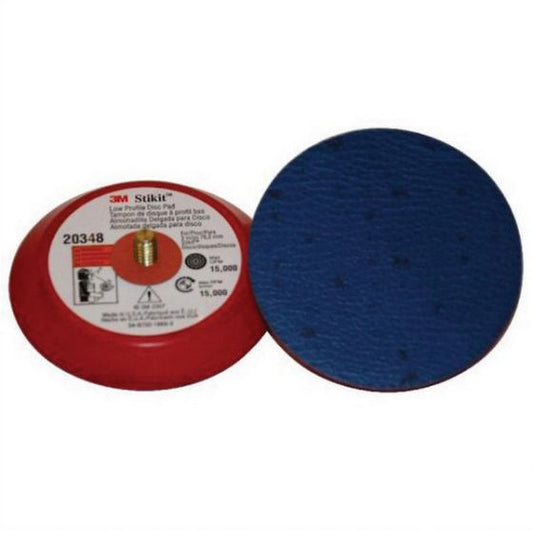 3M 20348 203 Series Regular Low Profile Disc Pad, 3 in Dia, 1/4 in - 20 TPI Arbor, PSA Attachment - part 20348