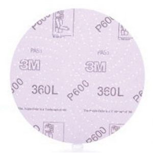 3M 20804 360L Series Multi-Hole Clean Sanding Abrasive Disc, 6 in Dia, P600 Grit, Hook and Loop, Purple - part 20804