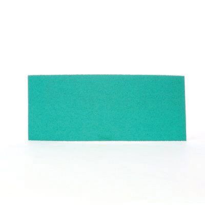 3M Green Corps™ 02225 246U Series Abrasive Sheet, 3.667 in W x 9 in L, 80 Grit, Coarse Grade, Green, Dry - part 2225