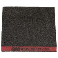 3M™ Two-Sided Sanding Sponge 23808, 124 mm x 98 mm (4.8 in x 3.8 in), Medium 120-180, Red, 20 Ea / Carton, 9 Cartons / Case