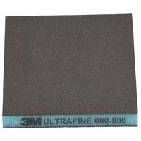 3M™ Two-Sided Sanding Sponge 23811, 124 mm x 98 mm (4.8 in x 3.8 in), Ultrafine 600-800, Blue, 20 Ea / Carton, 9 Cartons / Case