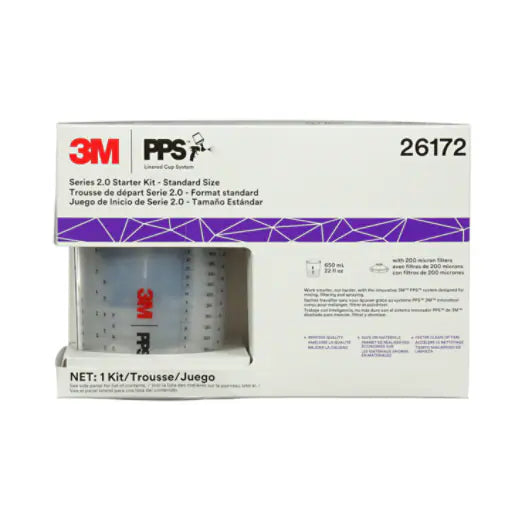 3M™ PPS™ Series 2.0 6-Pack Starter Kit, 26172, Standard (22 fl oz, 650 mL), 200 Micron Filter, 2 kits per case