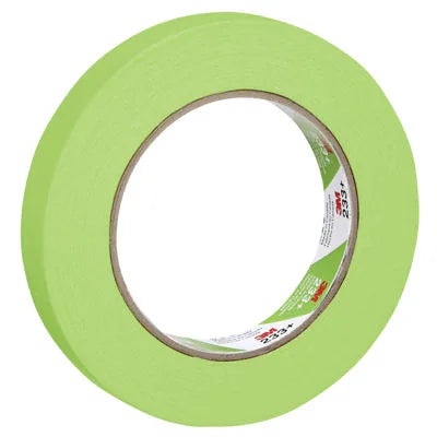 3M™ Performance Green Masking Tape 233+, 26343, 3 mm x 55 m, 12rolls/carton, 12 cartons/case
