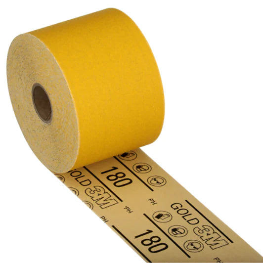 3M™ Stikit™ Gold Sheet Roll 02784, 180, 2-3/4 in x 45 yd (70 mm x 41 m), 10/Case