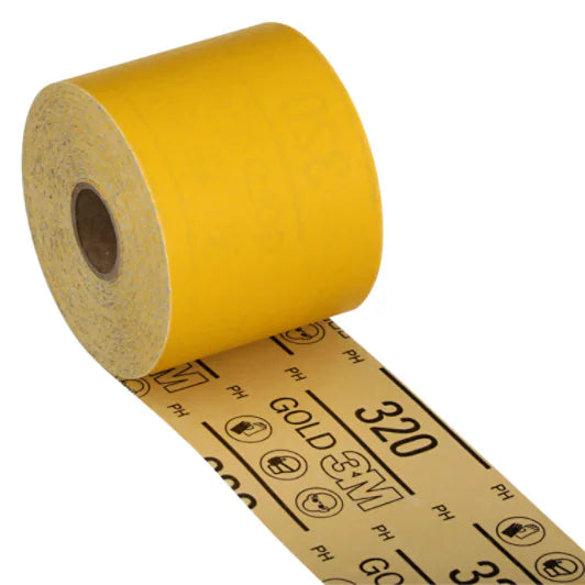 3M™ Stikit™ Gold Sheet Roll 02787, 320, 2-3/4 in x 45 yd (70 mm x 41 m), 10/Case