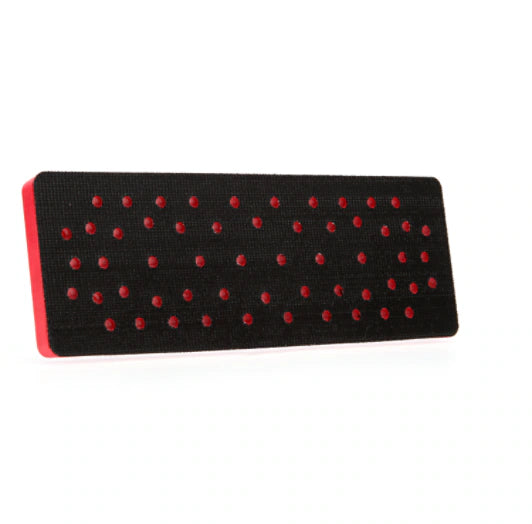 3M™ Hookit™ Clean Sanding Pad 28531, 70 mm x 198 mm x 12.7 mm 33 Holes Red Foam, 5 ea/Case