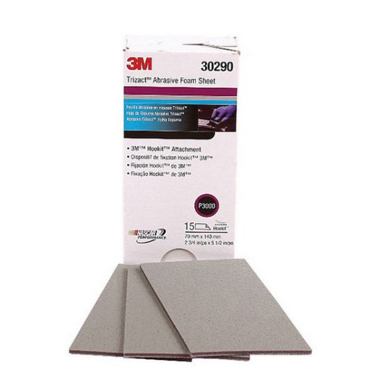 3M Trizact™ 30290 Abrasive Sheet, 2-3/4 in W x 5-1/2 in L, 3000 Grit, Silicon Carbide Abrasive, Wet/Dry - part 30290