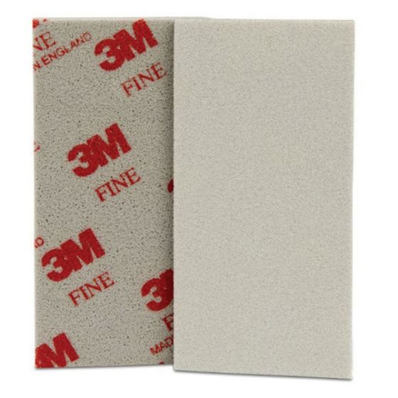 3M 03088 Performance Soft Sanding Sponge, 2-3/4 in W x 5-1/2 in L, 400 Grit, Fine Grade, White Color - part 3088