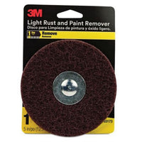 3M 03173 Light Rust and Paint Remover, 5 in Dia, 400 Grit, Medium Coarse Grade, 3500 rpm, Brown - part 3173