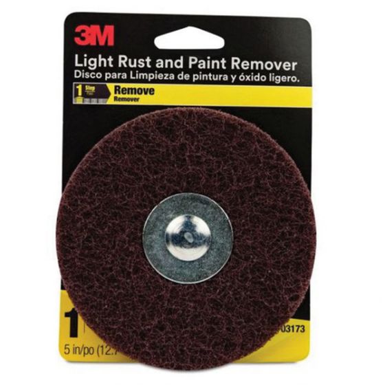 3M 03173 Light Rust and Paint Remover, 5 in Dia, 400 Grit, Medium Coarse Grade, 3500 rpm, Brown - part 3173