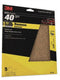 3M 32118 Sandpaper, 9 in W x 11 in L, 40 Grit, Aluminum Oxide Abrasive - part 32118