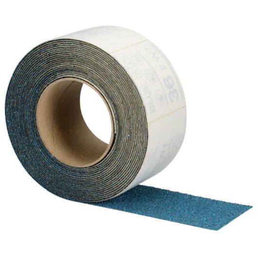 3M™ Hookit™ Blue Sheet Roll 37450, 36E, 2-3/4 in x 8.7 yd (70 mm x 8 m), 5/Case