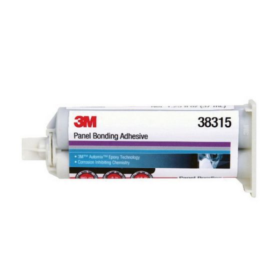 3M 38315 2-Part Panel Bonding Adhesive, 50 mL Duo Syringe Cartridge, Viscous, Amber/Black, 24 hr Curing - part 38315