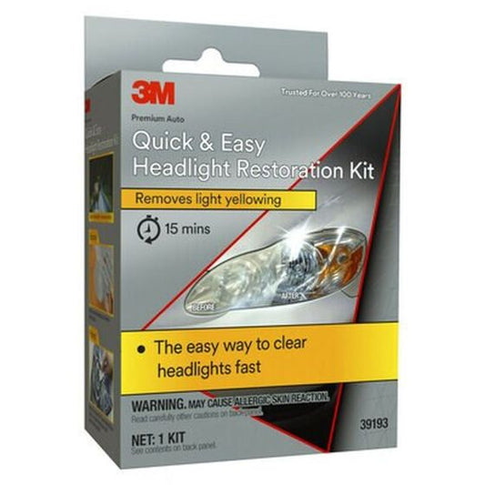 3M Quick and Easy Headlight Restoration Kit, 39193, 4 per case - part 39193