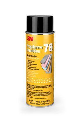 3M Polystyrene Foam Insulation Spray Adhesive 78, Clear, 24 fl oz (Net Wt 17.9 o - part 41593