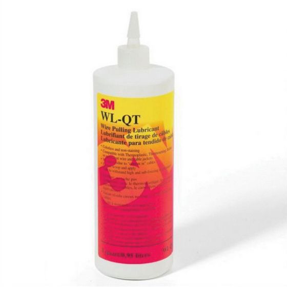 3M 50622 Wire Pulling Lubricant, 1 qt Bottle, White, 0 lb/gal VOC - part 50622
