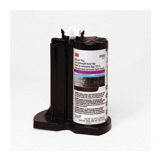 3M Platinum™ Plus 05863 Body Filler, 276 mL Cartridge, Gold, Paste - part 5863