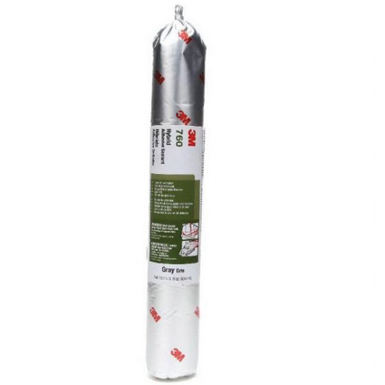 3M 62819 760 Series 1-Component Hybrid Adhesive Sealant, 290 mL Cartridge, Medium Paste, Gray, 24 hr Curing - part 62819