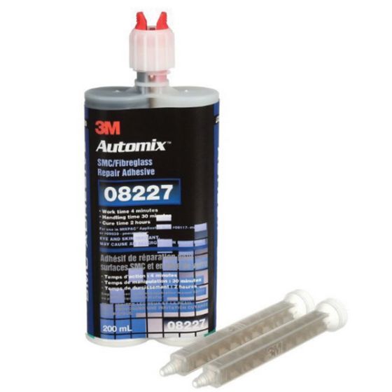 3M 08227 2-Part Repair Adhesive, 200 mL Cartridge, Paste, Black/White, 2 hr Curing - part 8227