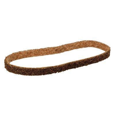 3M Scotch-Brite™ 08858 SC-BS Series Non-Woven Surface Conditioning Belt, 1/2 in W x 18 in L, Coarse Grade, Brown - part 8858