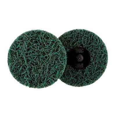 3M Scotch-Brite™ Roloc™ 89497 XC-DR XT Pro Extra Cut Clean and Strip Disc, 3 in Dia, Extra Coarse Grade, Green - part 89497