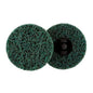 3M Scotch-Brite™ Roloc™ 89497 XC-DR XT Pro Extra Cut Clean and Strip Disc, 3 in Dia, Extra Coarse Grade, Green - part 89497
