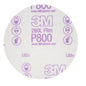 3M 00954 260L Series Abrasive Disc, 5 in Dia, P800 Grit, Hook and Loop, White - part 954