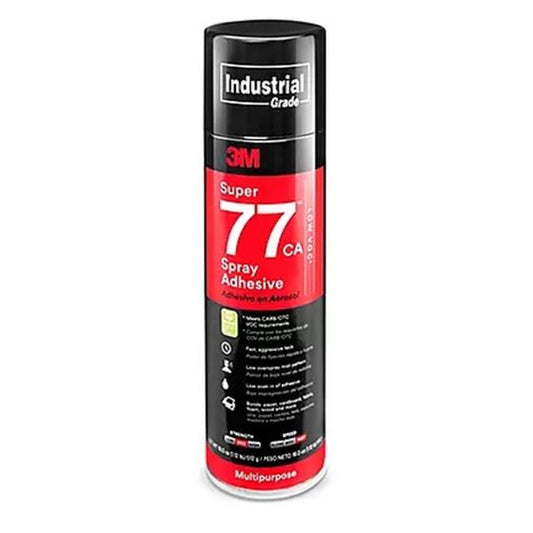 3M Super 77 CA Multipurpose Spray Adhesive, Low VOC <25%, Clear, 24 fl oz (Net W - part 97956
