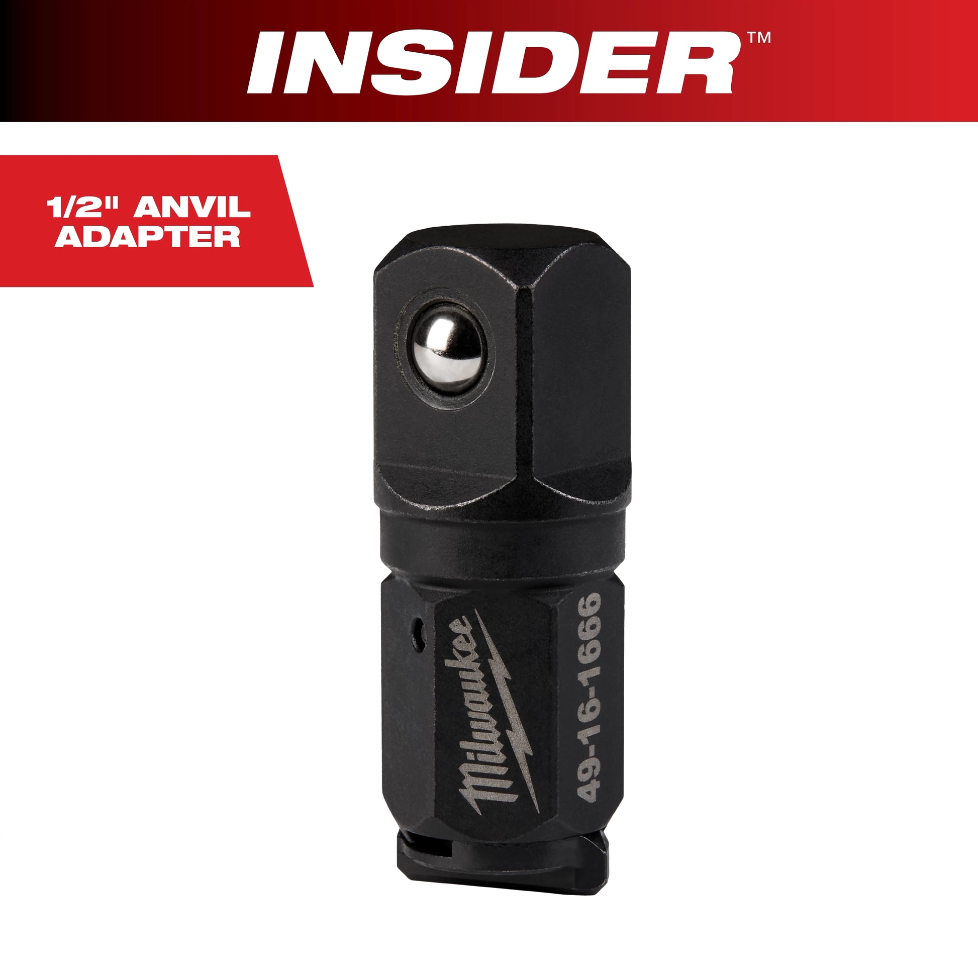 Milwaukee INSIDER™ Box Ratchet 1/2" Anvil Adapter — 49-16-1666