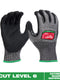 Milwaukee Cut Level 6 High-Dexterity Nitrile Dipped Gloves - XL — 48-73-7003