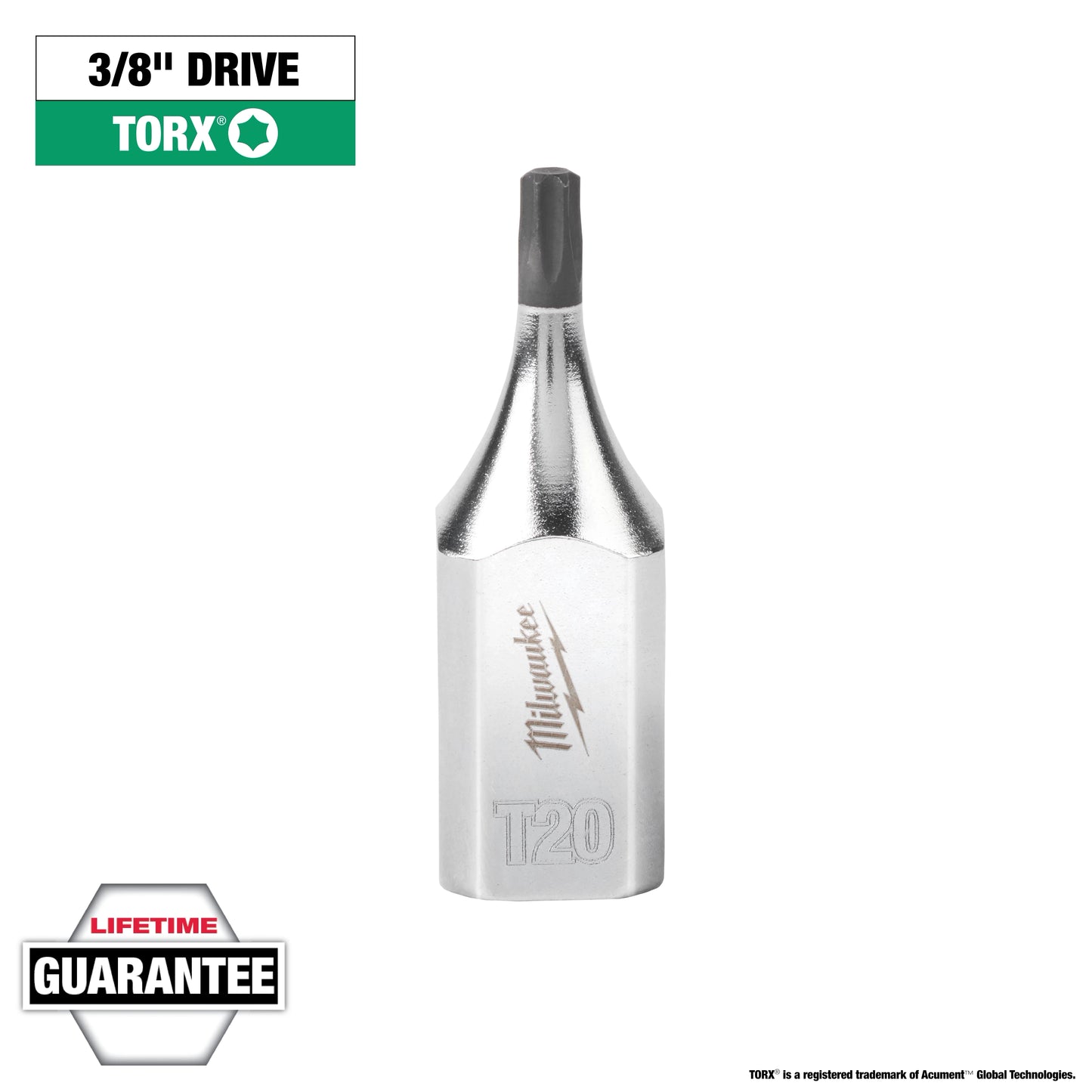 Milwaukee 3/8" Drive T20 TORX® Bit Socket — 45-34-1010