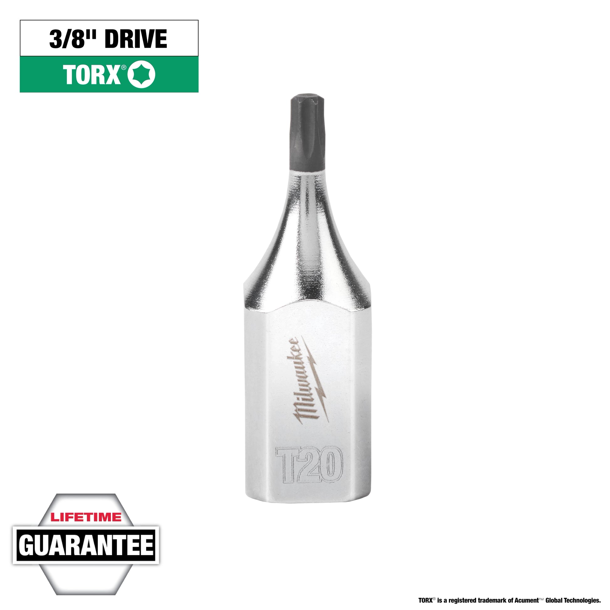 Milwaukee 3/8" Drive T20 TORX® Bit Socket — 45-34-1010