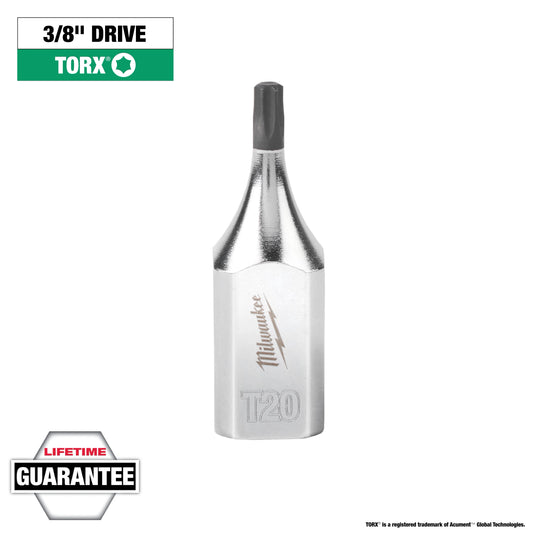 Milwaukee 3/8" Drive T20 TORX® Bit Socket — 45-34-1010