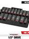 Milwaukee 16 PC SHOCKWAVE™ Impact Duty Socket 1/2” Drive MM TRAY Set — 49-66-6818