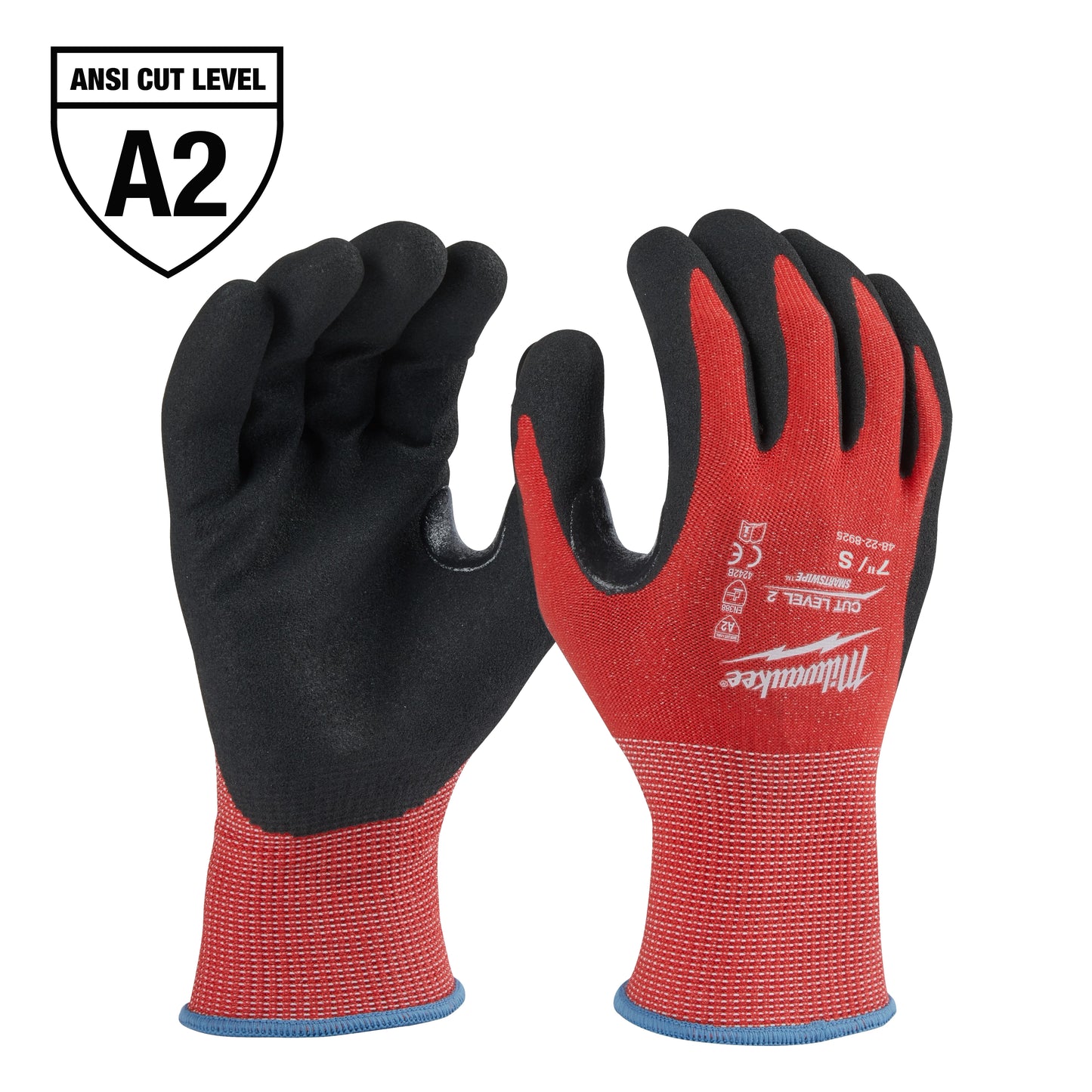 Milwaukee Cut Level 2 Nitrile Dipped Gloves - S — 48-22-8925