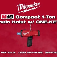 Milwaukee M18™ Compact 1-Ton Chain Hoist w/ ONE-KEY™ — 2983-22HD