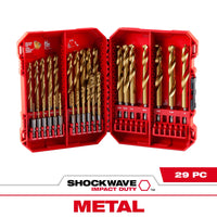 Milwaukee 29 PC SHOCKWAVE™ Impact Duty RED HELIX™ Titanium Drill Bit Set — 48-89-4672