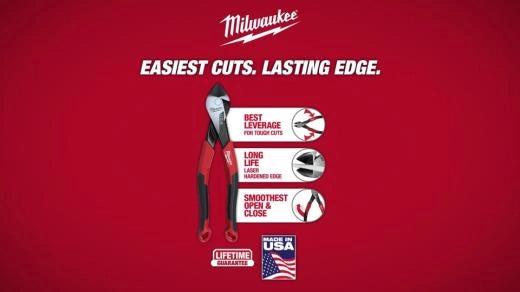 Milwaukee 6" Diagonal Dipped Grip Cutting Pliers (USA) — MT506