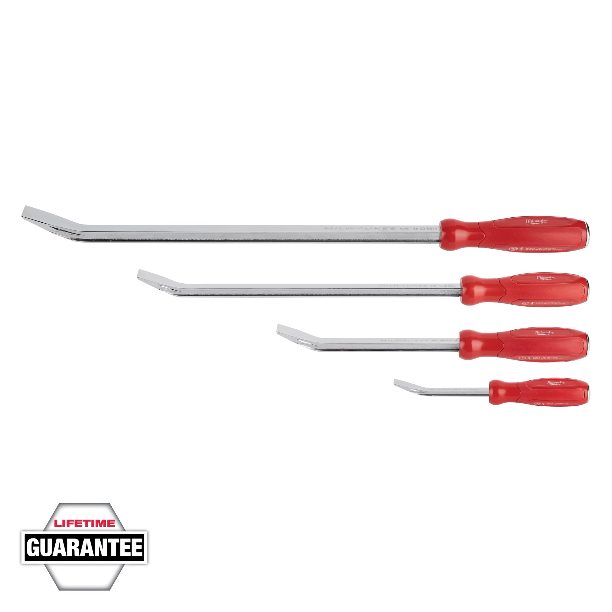 Milwaukee 4 pc Pry Bar Set — 48-22-9214
