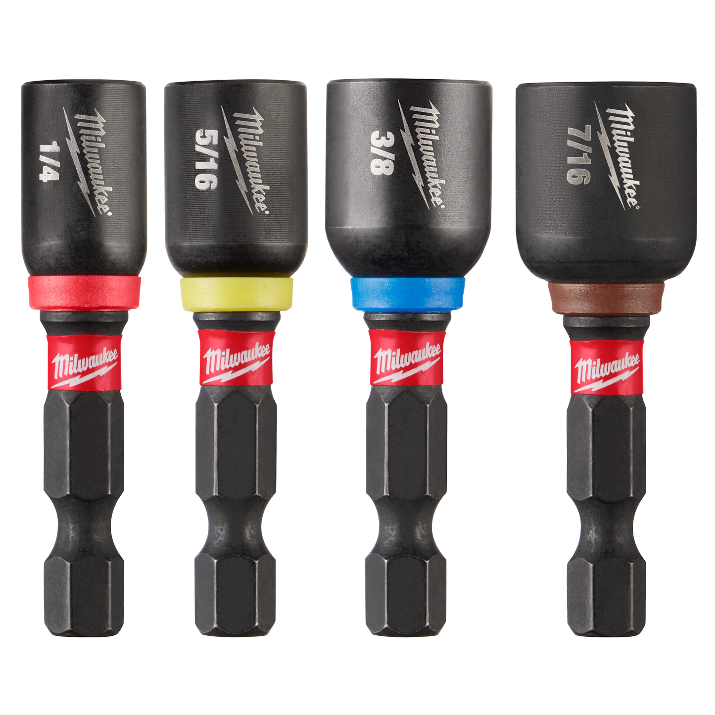 Milwaukee 4 PC SHOCKWAVE™ Impact Duty 1-7/8" Magnetic Nut Driver Set — 49-66-4562