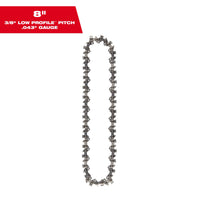 Milwaukee 8" 3/8" LOW PROFILE™ Pitch, .043" Gauge Saw Chain — 49-16-2750