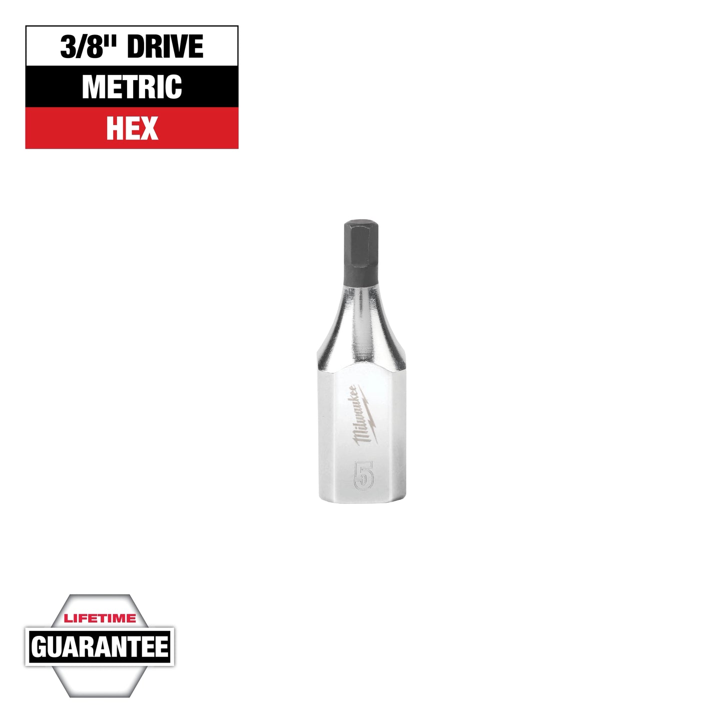 Milwaukee 3/8" Drive 5mm Hex Bit Socket — 45-34-1051