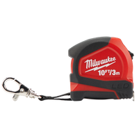 Milwaukee 10 FT/3m Keychain Tape with LED — 48-22-6601